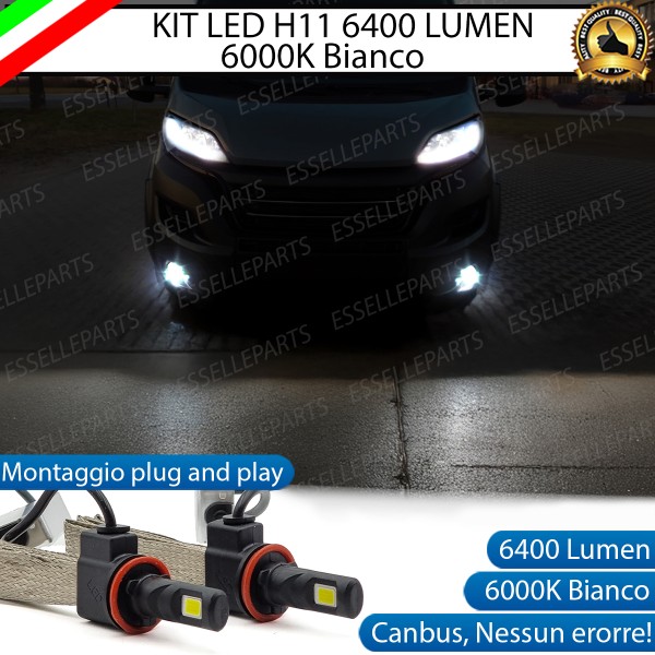 Kit Full LED Fendinebbia H11 6400 Lumen 6000K bianco Peugeot Boxer Mk3