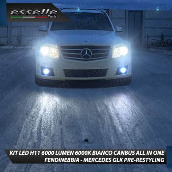 Kit Full LED H11 6000 LUMEN Canbus 6000K Fendinebbia per MERCEDES GLK PRE-RESTYLING