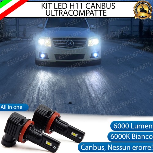 Kit Full LED H11 6000 LUMEN Canbus 6000K Fendinebbia per MERCEDES GLK PRE-RESTYLING