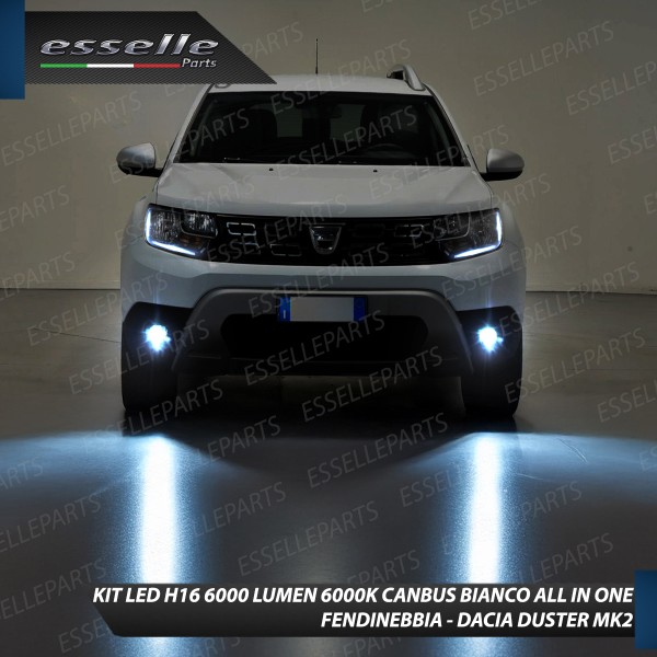 Kit Full LED H16 6000 LUMEN Canbus 6000K Bianco Fendinebbia per Dacia Duster Mk2