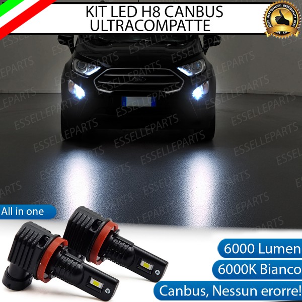 Kit Full LED H8 6000 LUMEN Canbus 6000K Fendinebbia per FORD ECOSPORT Restyling