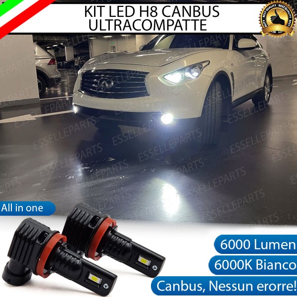 Kit Full LED H8 6000 LUMEN Canbus 6000K Fendinebbia per INFINITI FX