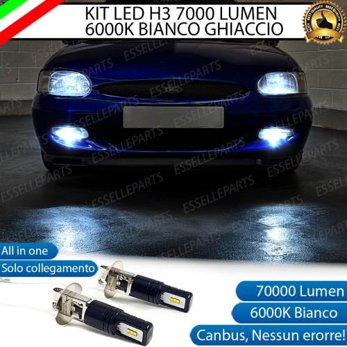 Kit Full LED H3 7000 Lumen Fendinebbia per FORD ESCORT MK6