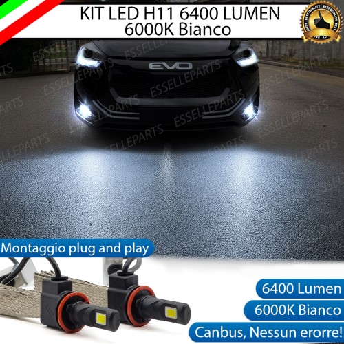 Kit Full LED Fendinebbia H11 6400 Lumen 6000K bianco EVO 3