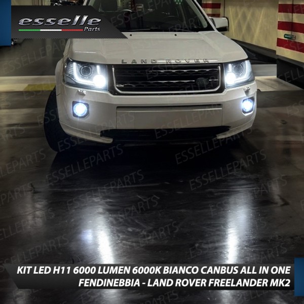 Kit Full LED H11 6000 LUMEN Canbus 6000K Fendinebbia per LAND ROVER FREELANDER MK2 DAL 2013