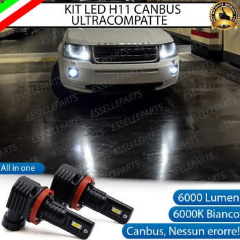 Kit Full LED H11 6000 LUMEN Canbus 6000K Fendinebbia per LAND ROVER FREELANDER MK2 DAL 2013