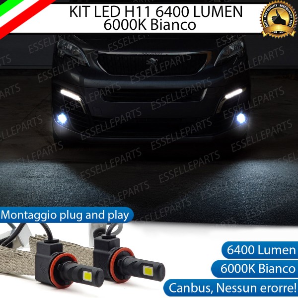 Kit Full LED Fendinebbia H11 6400 Lumen 6000K bianco Peugeot Expert MK3