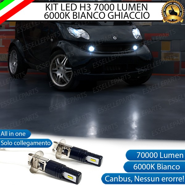 Kit Full LED H3 7000 Lumen Fendinebbia per SMART FORTWO MK1