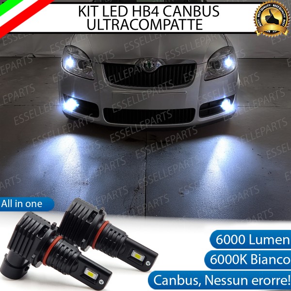 Kit Full LED HB4 6000 LUMEN Canbus 6000K Fendinebbia per Skoda Fabia 2 fino al 2010
