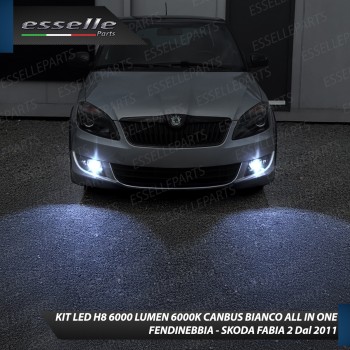 Kit Full LED H8 6000 LUMEN Canbus 6000K Fendinebbia per Skoda Fabia 2 dal 2011