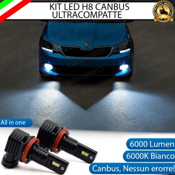 Kit Full LED H8 6000 LUMEN Canbus 6000K Fendinebbia per Skoda Fabia 3 Pre-restyling