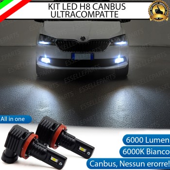 Kit Full LED H8 6000 LUMEN Canbus 6000K Fendinebbia per Skoda Fabia 3 Restyling