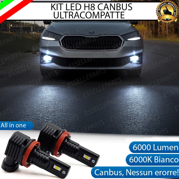 Kit Full LED H8 6000 LUMEN Canbus 6000K Fendinebbia per Skoda Fabia 4
