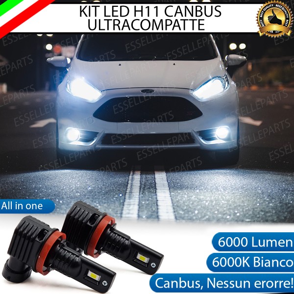 Kit Full LED H11 6000 LUMEN Canbus 6000K Fendinebbia per Ford Fiesta MK6