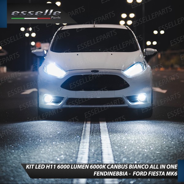 Kit Full LED H11 6000 LUMEN Canbus 6000K Fendinebbia per Ford Fiesta MK6 Restyling