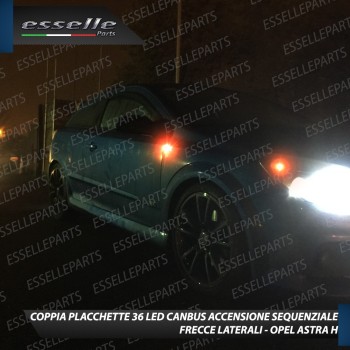Placchette Dinamiche Laterali a 18 led per frecce specifiche per Opel Astra H Placchette Dinamiche Laterali a 18 led per frecce specifiche per Opel Astra H