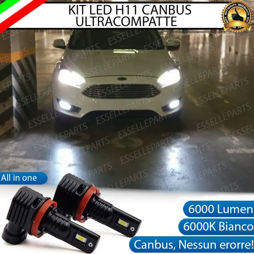 Kit Full LED H11 6000 LUMEN Canbus 6000K Fendinebbia per FORD FOCUS MK3 RESTYLING