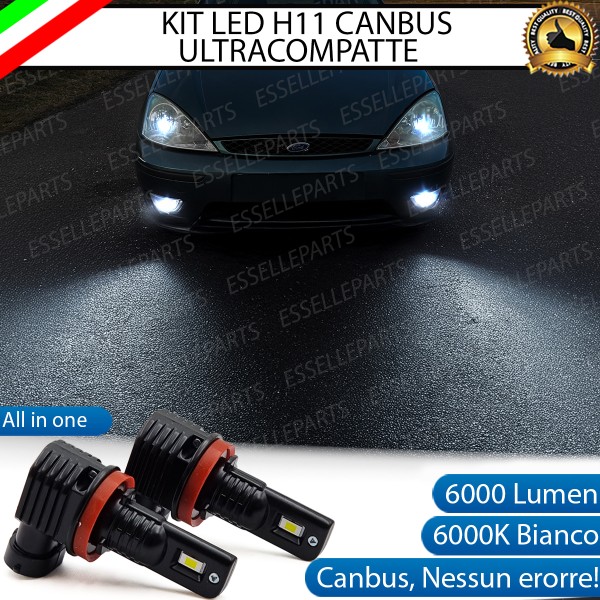 Kit Full LED H11 6000 LUMEN Canbus 6000K Fendinebbia per FORD FOCUS MK1 Dal 10-2001