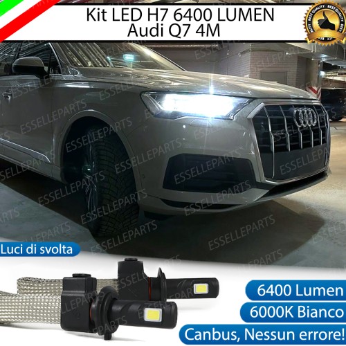 Kit Full Led H7 6400 Lumen 6000k Bianco Luci Di Svolta Audi Q7 4M Con Bixenon