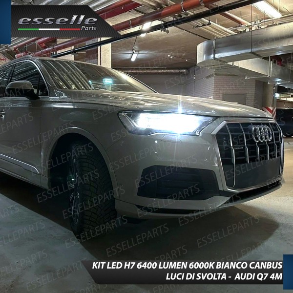 Kit Full Led H7 6400 Lumen 6000k Bianco Luci Di Svolta Audi Q7 4M Con Bixenon