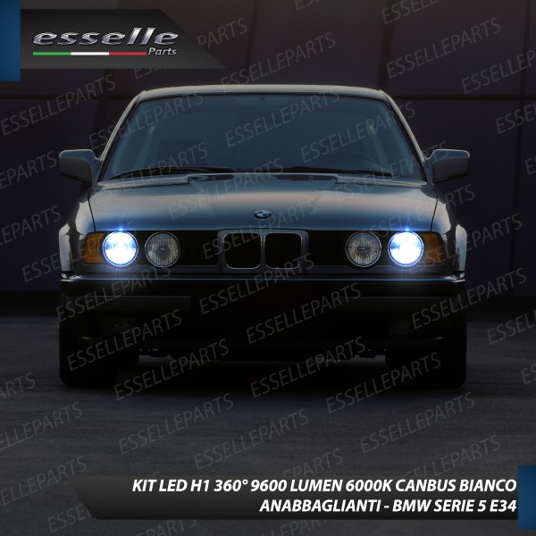 Kit Full LED H1 9600 Lumen 6000K bianco Anabbaglianti Bmw Serie 5 E34
