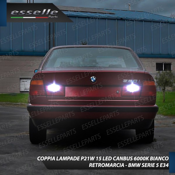 Coppia LED Retromarcia 15 LED Canbus 6000K PER Bmw Serie 5 E34