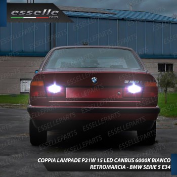 Coppia LED Retromarcia 15 LED Canbus 6000K PER Bmw Serie 5 E34