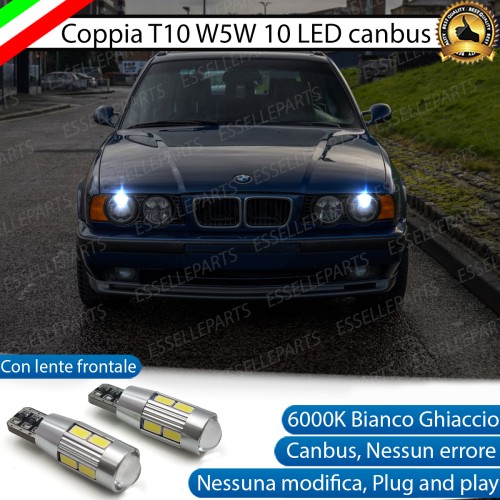 Luci posizione T10 W5W 10 LED Canbus per Bmw Serie 5 E34