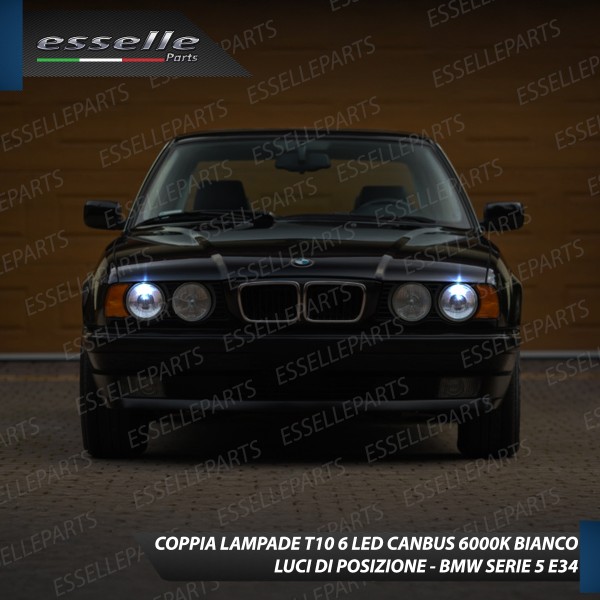 Luci posizione T10 W5W 6 LED Canbus per Bmw Serie 5 E34