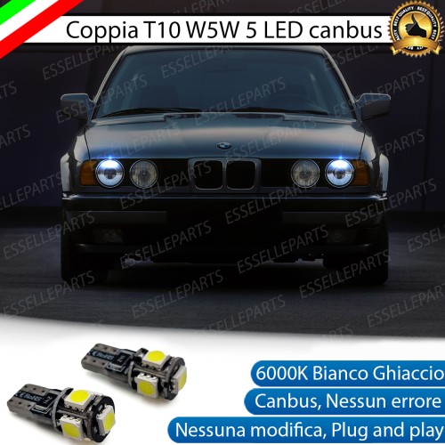 Luci posizione T10 W5W 5 LED Canbus per Bmw Serie 5 E34