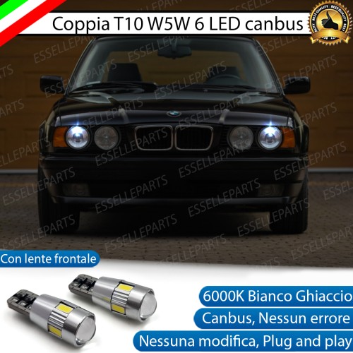 Luci posizione T10 W5W 6 LED Canbus per Bmw Serie 5 E34
