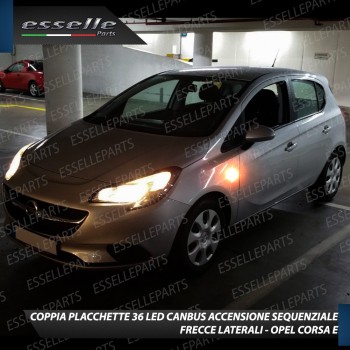 Placchette Dinamiche Laterali a 18 led per frecce specifiche per Opel Corsa E Placchette Dinamiche Laterali a 18 led per frecce specifiche per Opel Corsa E