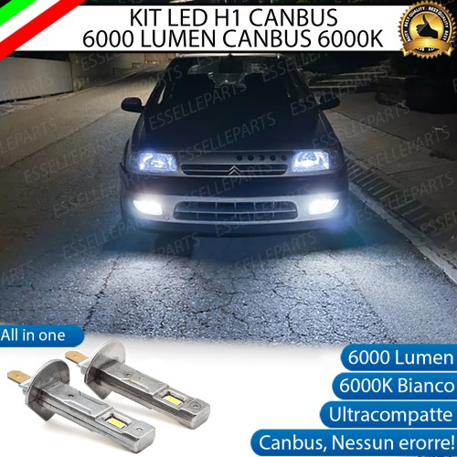 Kit Full LED coppia H1 6000 LUMEN Fendinebbia per Citroen Saxo