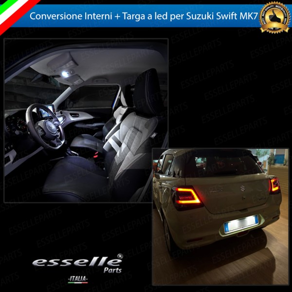 Kit Led interni + Targa per SUZUKI SWIFT MK7 Plafoniera Anteriore + Luci targa