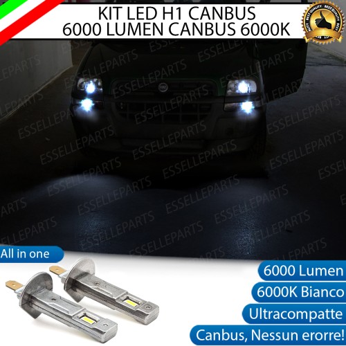 Kit Full LED coppia H1 6000 LUMEN Fendinebbia per Fiat Doblò Mk1