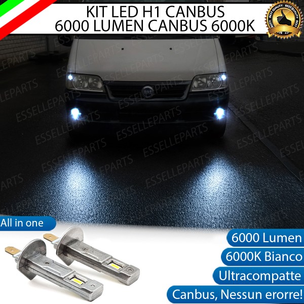 Kit Full LED coppia H1 6000 LUMEN Fendinebbia per Fiat Ducato MK2