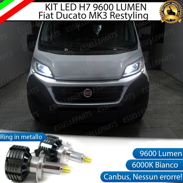 Kit Full LED H7 9600 Lumen 6000K bianco Abbaglianti Fiat Ducato Mk3 Restyling