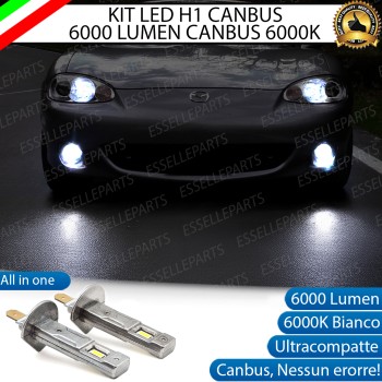 Kit Full LED coppia H1 6000 LUMEN Fendinebbia per Mazda MX-5 MK2 fino al 08/2003