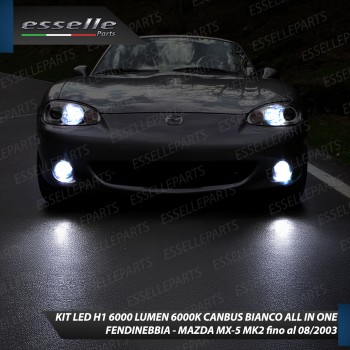 Kit Full LED coppia H1 6000 LUMEN Fendinebbia per Mazda MX-5 MK2 fino al 08/2003