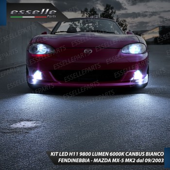 Kit Full LED Fendinebbia H11 9800 Lumen Per Mazda MX-5 Mk2 dal 09/2003
