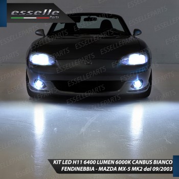 Kit Full LED Fendinebbia H11 6400 Lumen 6000K bianco Mazda MX-5 Mk2 dal 09/2003