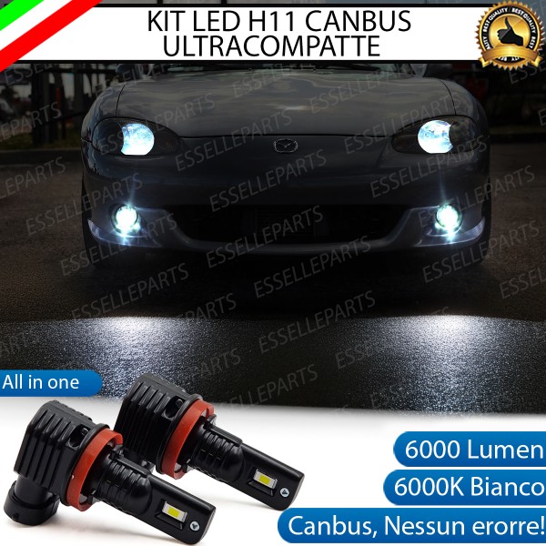 Kit Full LED H11 6000 LUMEN Canbus 6000K Fendinebbia per Mazda MX-5 Mk2 dal 09/2003