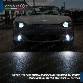 Kit Full LED H11 6000 LUMEN Canbus 6000K Fendinebbia per Mazda MX-5 Mk2 dal 09/2003