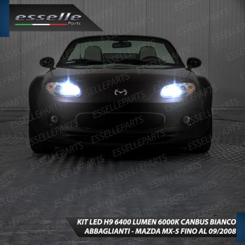 Kit Full LED H9 6400 LUMEN Abbaglianti Mazda MX-5 MK3 fino al 09/2008