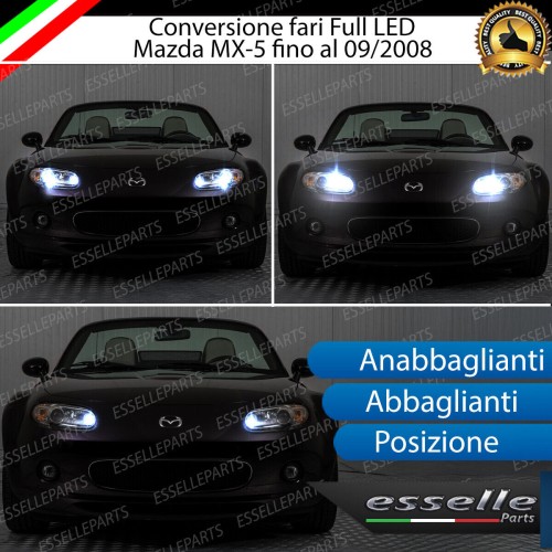 Conversione Fari Full LED Mazda MX-5 MK3 fino al 09/2008 6000K bianco