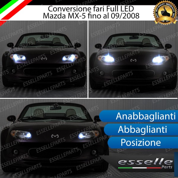 Conversione Fari Full LED Mazda MX-5 MK3 fino al 09/2008 6000K bianco