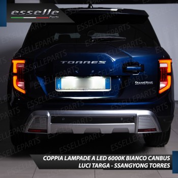Luci Targa 5 LED Canbus 6000K per SSANGYONG TORRES