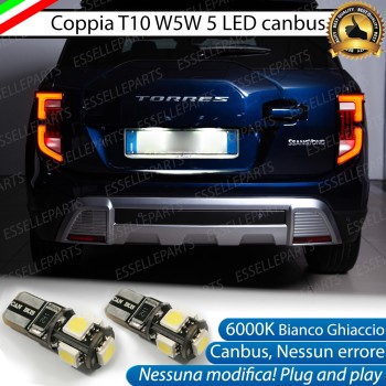 Luci Targa 5 LED Canbus 6000K per SSANGYONG TORRES