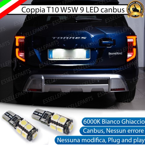 Luci Targa 9 LED Canbus 6000K per SSANGYONG TORRES