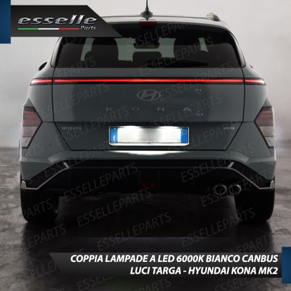 Luci Targa 9 LED Canbus 6000K per HYUNDAI KONA MK2